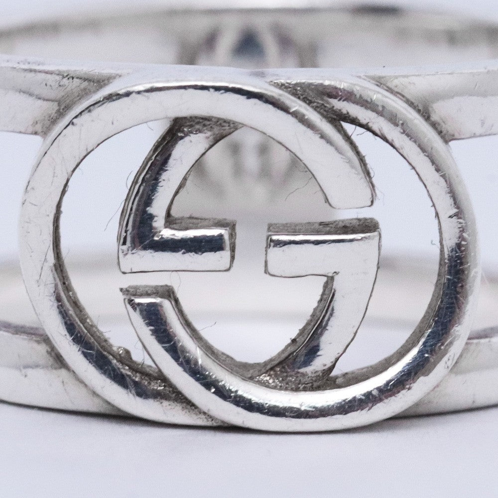 GUCCI Interlocking G Ring Silver Size JP 10