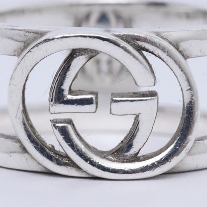 GUCCI Interlocking G Ring Silver Size JP 10