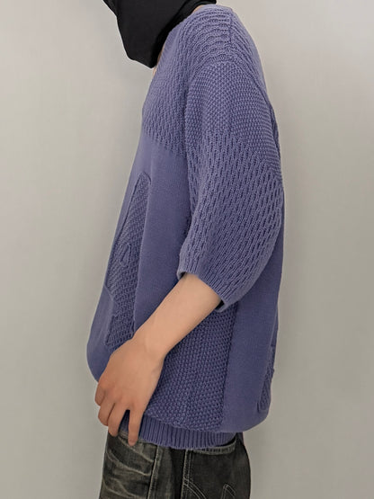 PHENOMENON 14ss Number Cotton Knit Purple Size L