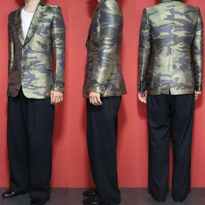 MIHARAYASUHIRO 12AW Silk Camouflage Jacquard Jacket Size XS