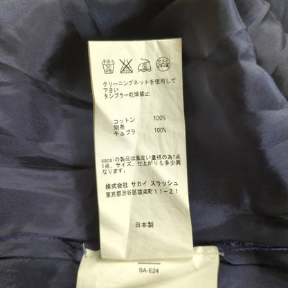sacai luck Cupro Switching Layered S/S Top Blue Size 2