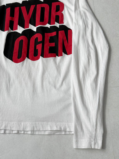 HYDROGEN White Cotton Long Sleeve T-Shirt Size L