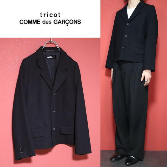 Comme des Garcons tricot 91AW Cropped Wool Box Coat Size M