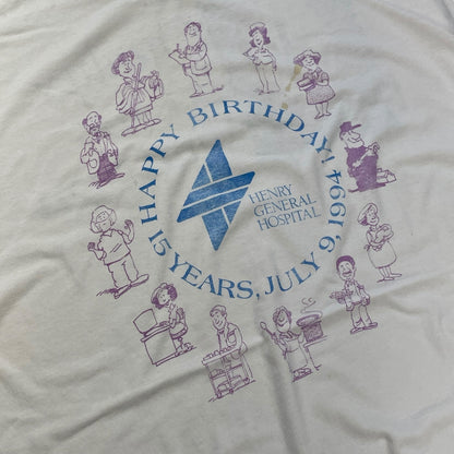 Hanes 90s Short Sleeve T-Shirt White Size XL