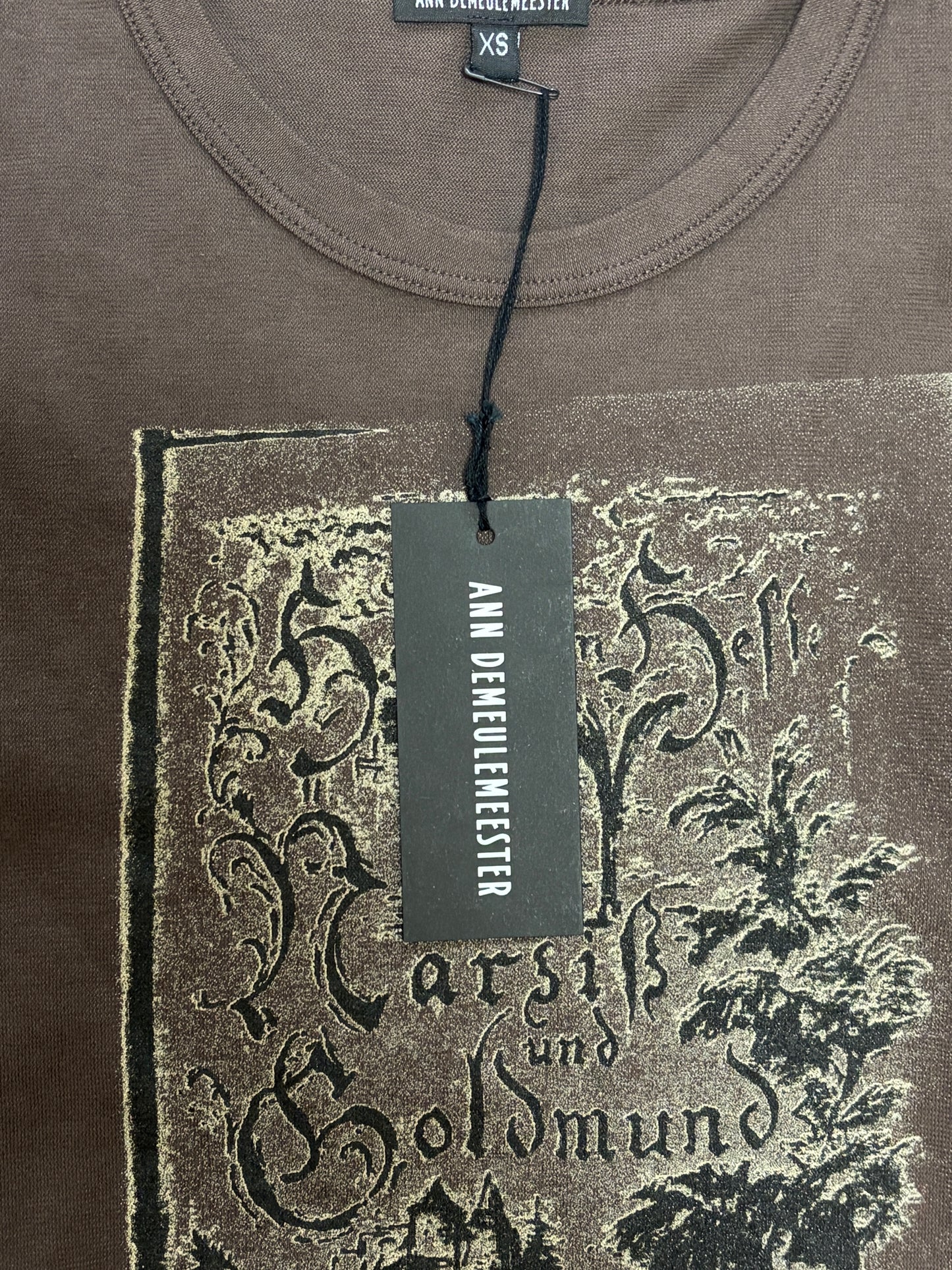 Ann Demeulemeester Brown T-Shirt Size S