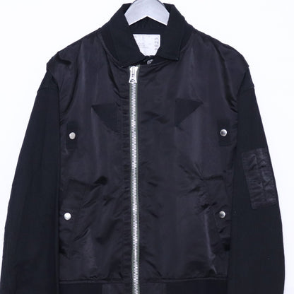 SACAI 22AW Nylon Twill Mix Blouson Jacket Black Size 2