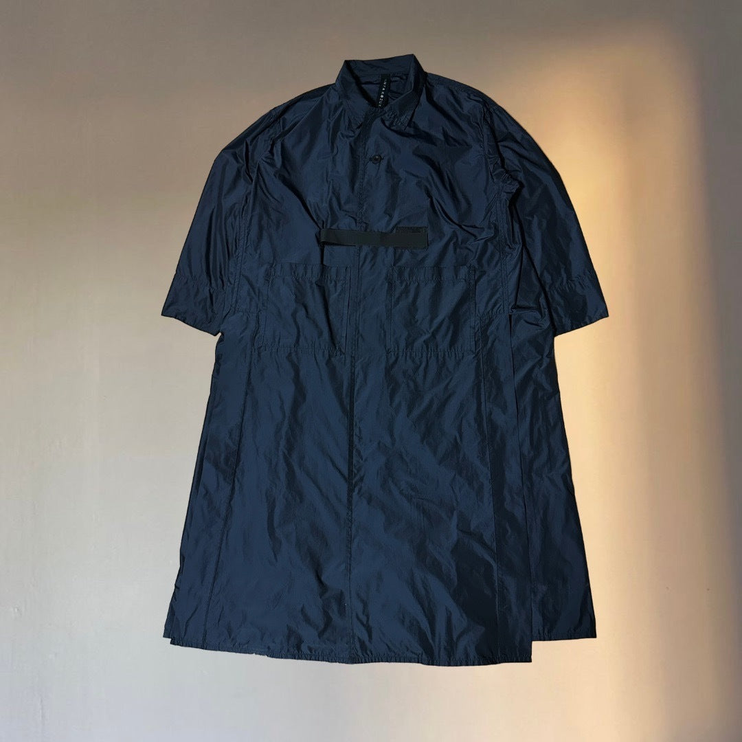 SHINYA KOZUKA 16SS Blue Nylon Long Trench Coat