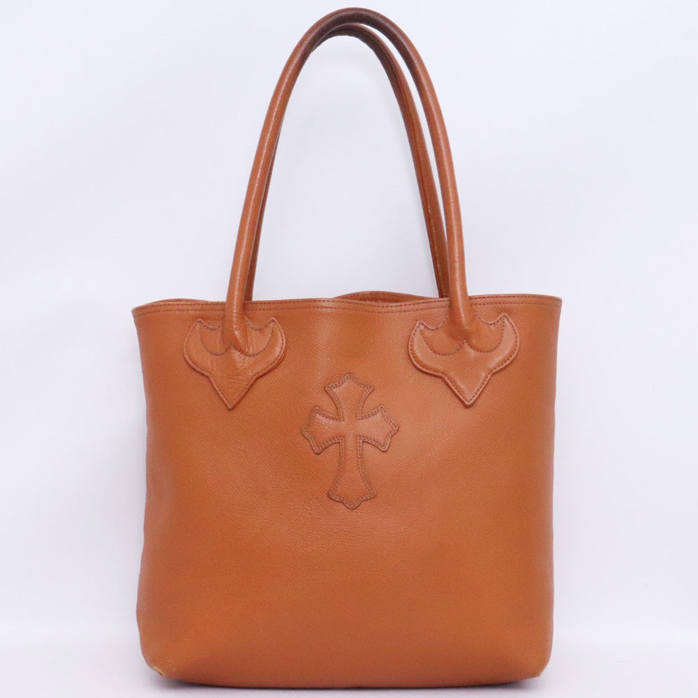 CHROME HEARTS FS Tote Cemetery Cross Bag Brown Size F