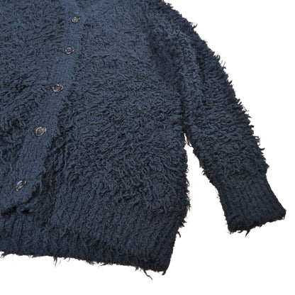 MARNI Shaggy Wool Oversized Cardigan Black Size 38
