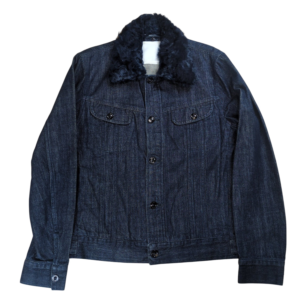 Maison Martin Margiela Fur Collar Denim Lamb Fur Size 46