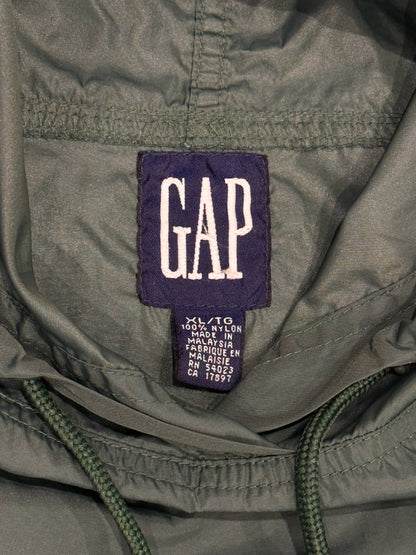 OLD GAP 90s Nylon Anorak Olive Green Size XL