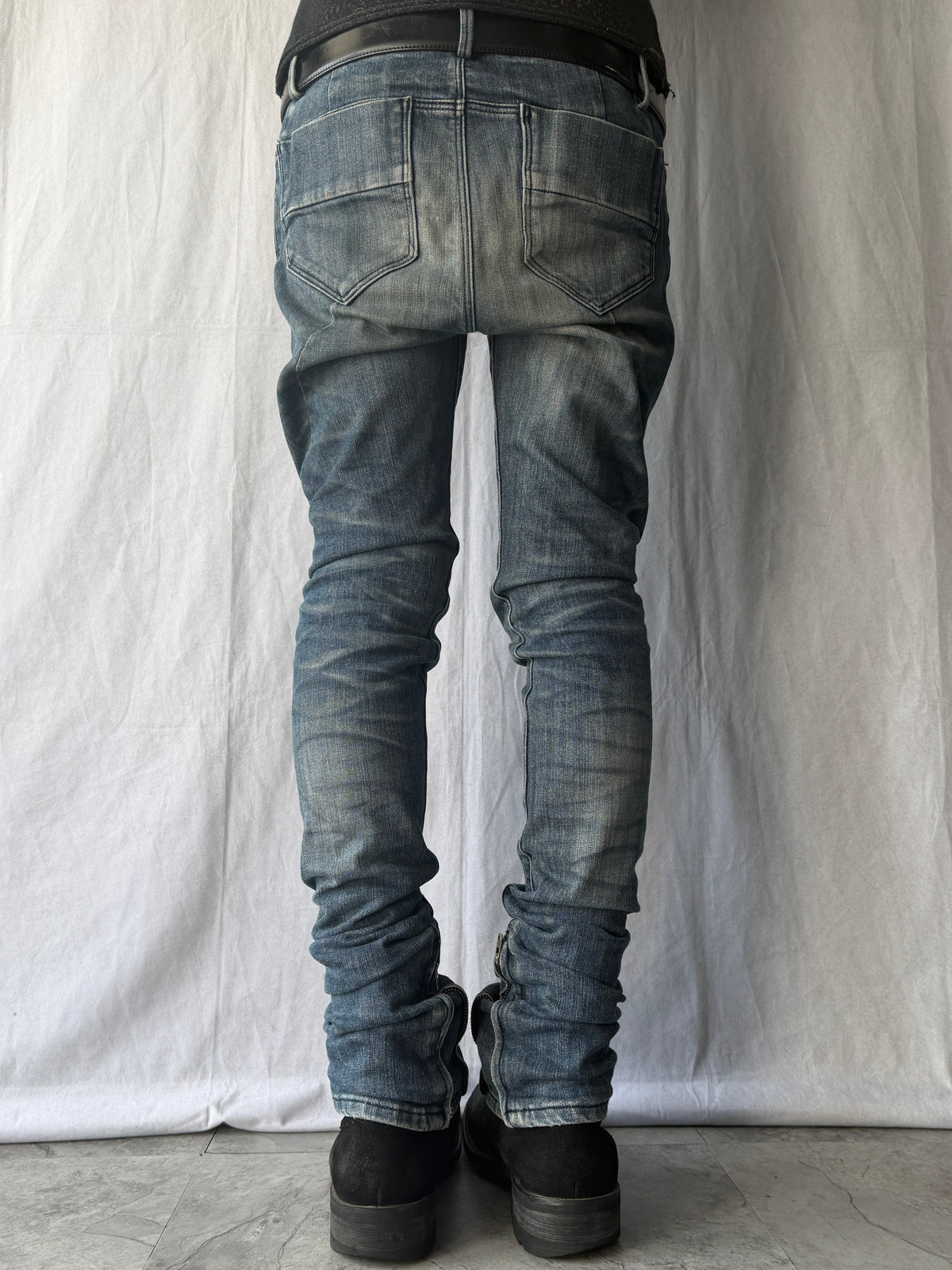 Johnny Wolf Faded Zip Flare Denim Size 2