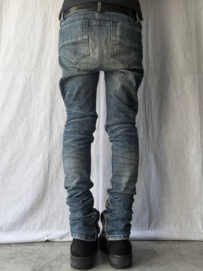 Johnny Wolf Faded Zip Flare Denim Size 2