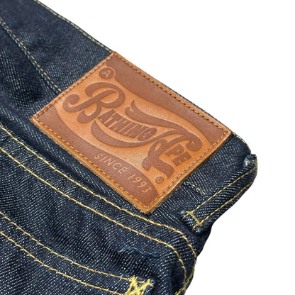 A BATHING APE BAPE STA Stitch Denim Pants Indigo Size M