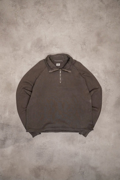 C.P. COMPANY half Half zip high neck long sleeve sweatshirt Gray Size XL