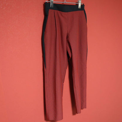 Issey Miyake Red Black 3D Zig Zag Tuck Pants
