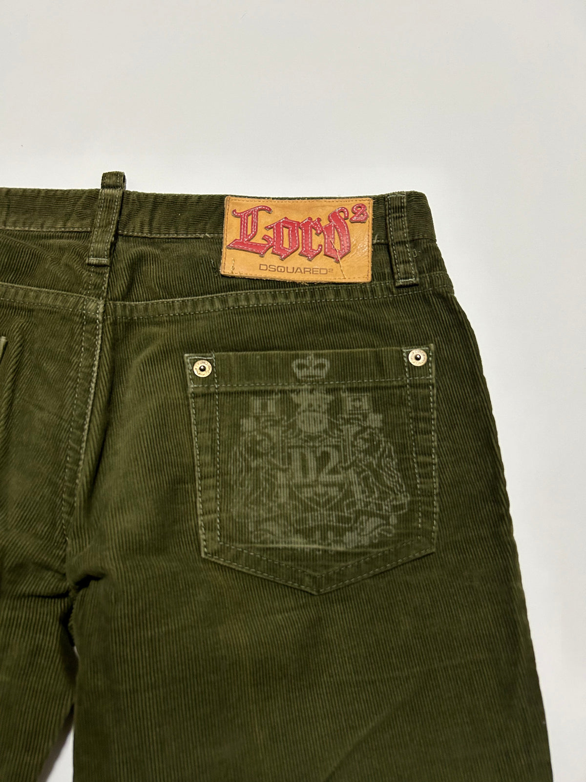 Dsquared2 DSQUARED AW2006 Corduroy Trousers Green Size 52