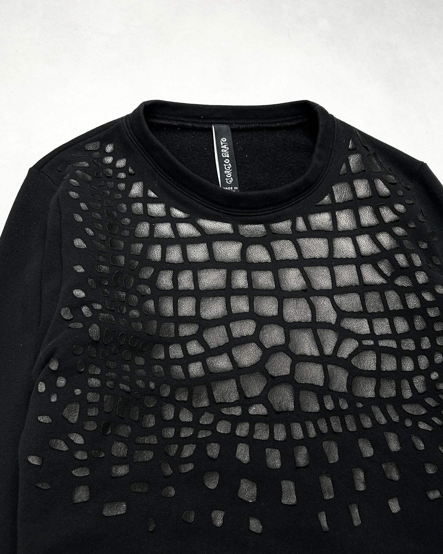 Giorgio Brato Leather Scales Sweatshirt Size M