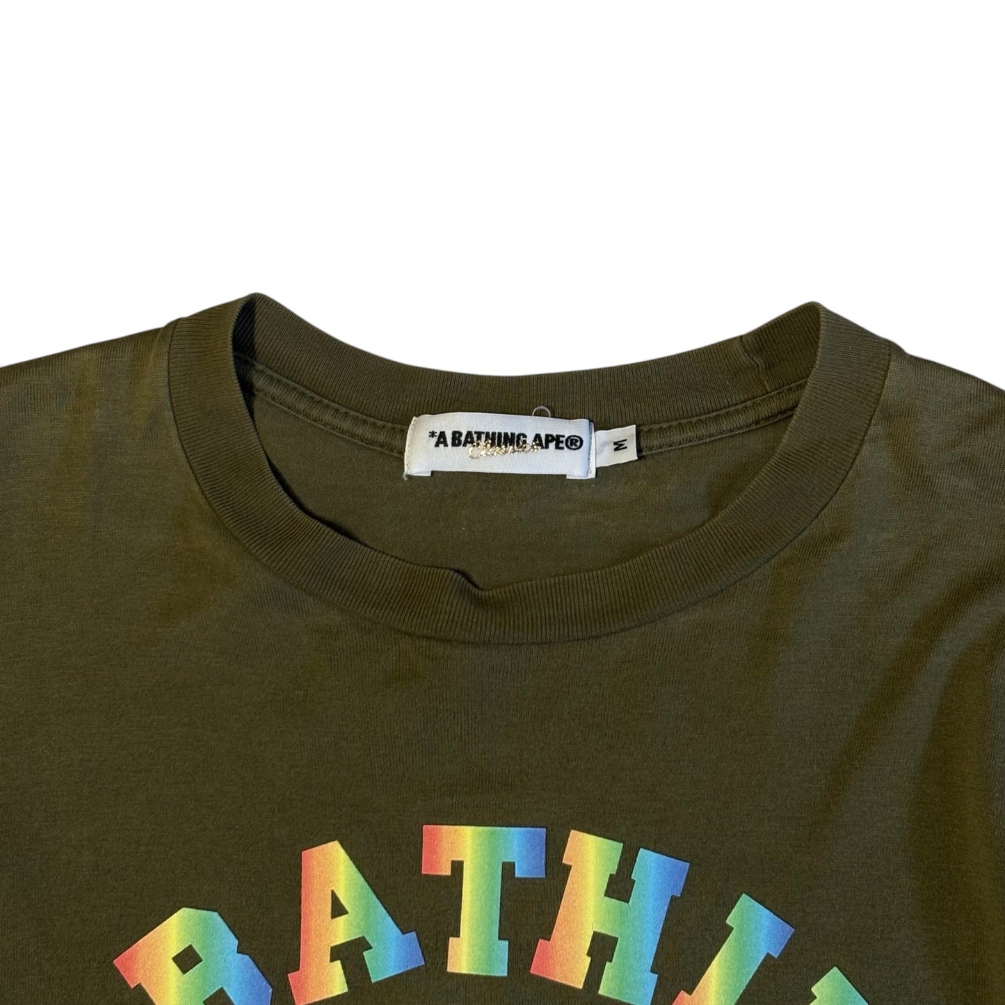 A BATHING APE College Logo S/S T-Shirt Size M