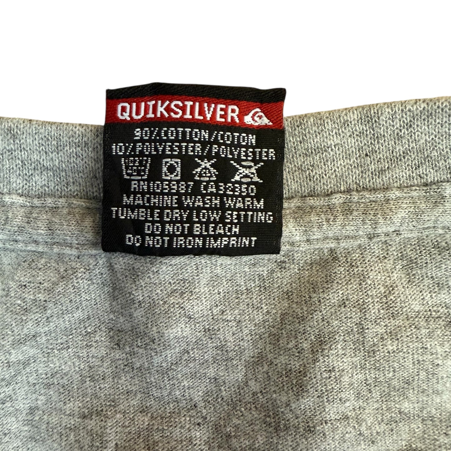 Quiksilver T-Shirt Silver Size L