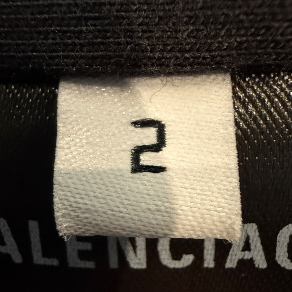 BALENCIAGA Oversized Logo Windbreaker Jacket Black Size 2