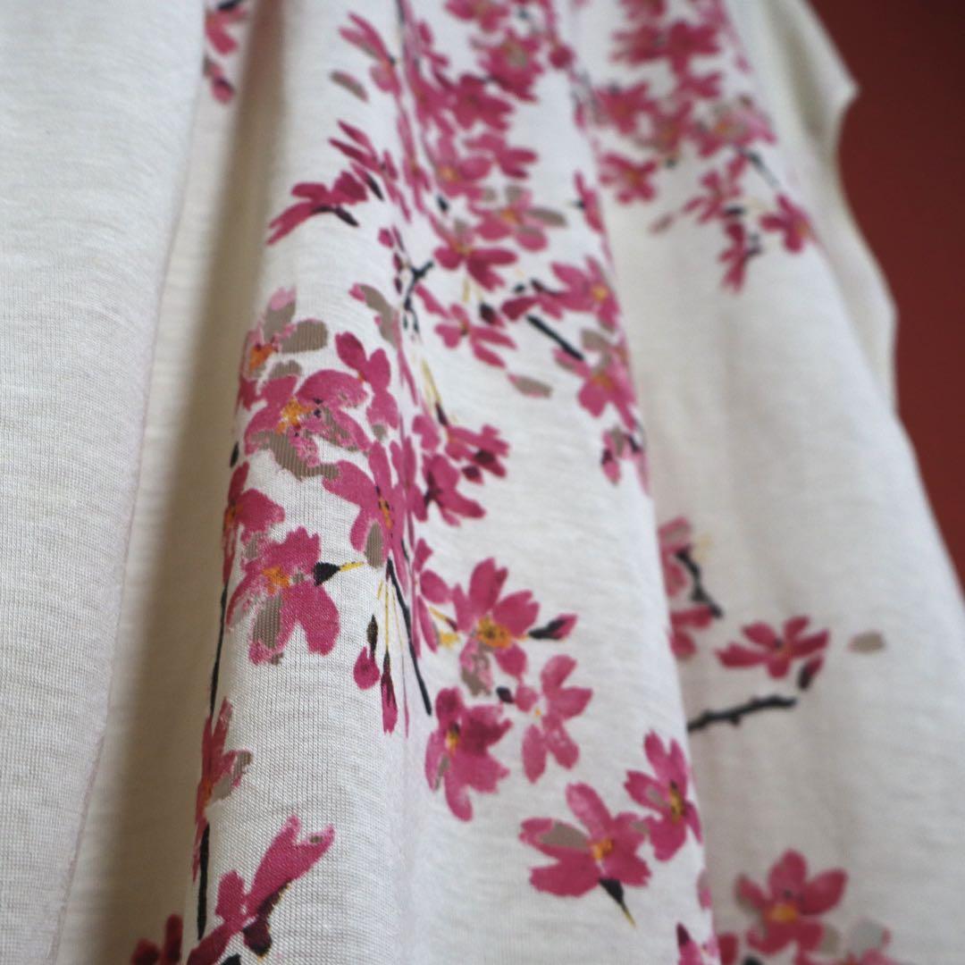Balenciaga Rare Vintage Cherry Blossom Sheer Long Sleeve Size L