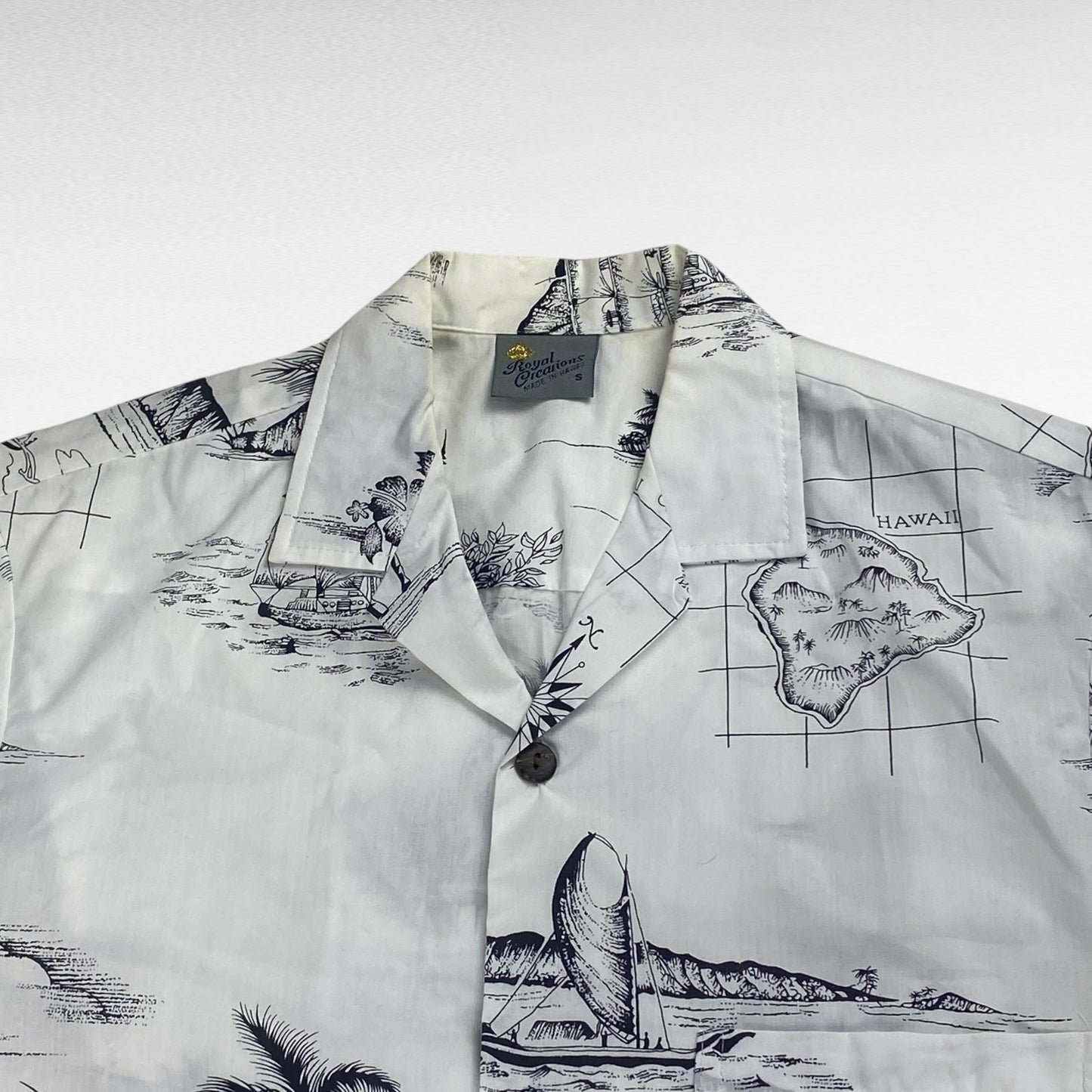 Royal Creations Open Collar Shirt Size S