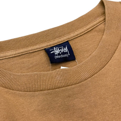 Vintage 90s Stussy Brown Promo Copy T-Shirt Size M