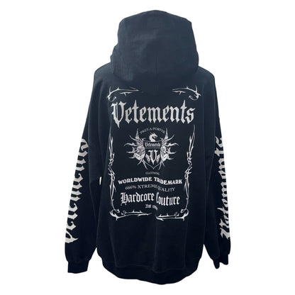 Vetements Hoodie Black Size M