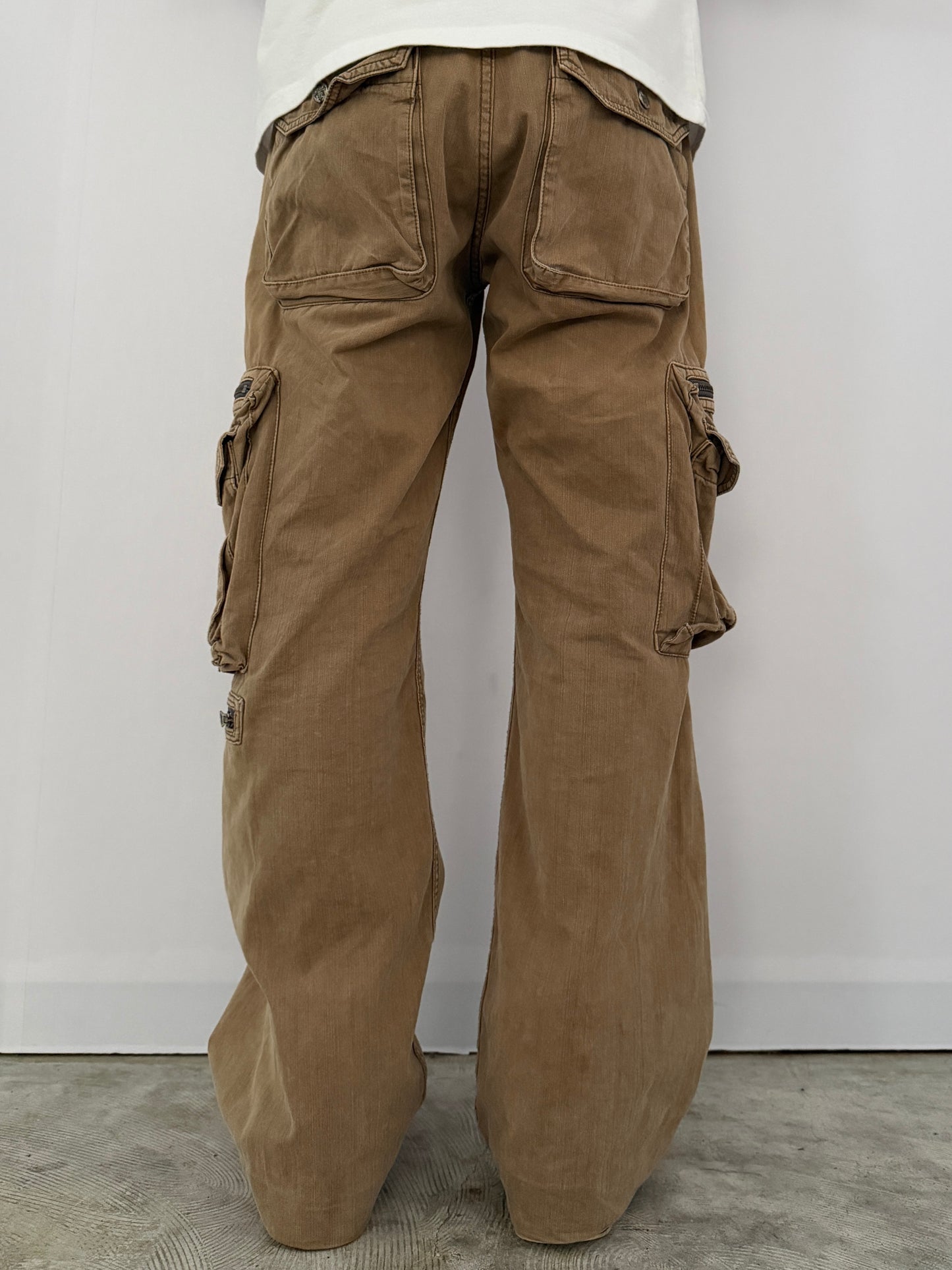 Vintage Y2K Gimmick Cargo Pants Beige Size 40