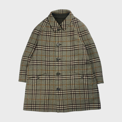 Burberrys' 90s Reversible Wool Short Coat Nova Check Size M