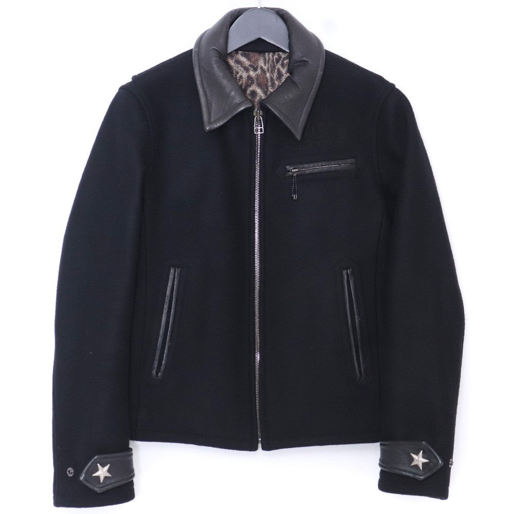 ROEN Skull Embroidery Wool Jacket Black Size 44