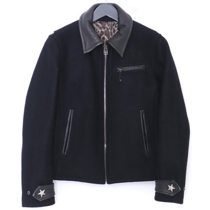 ROEN Skull Embroidery Wool Jacket Black Size 44