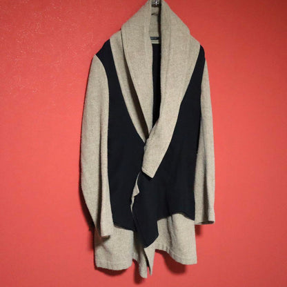 Yohji Yamamoto 05AW Beige Silk Panel Shawl Collar Size 3