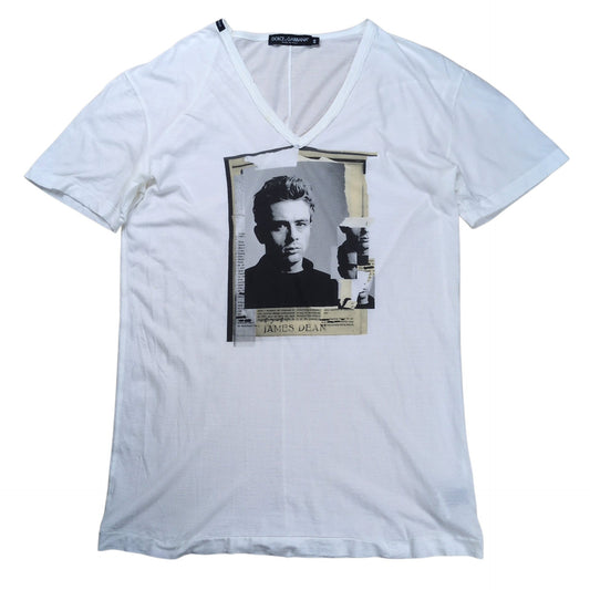Dolce & Gabbana James Dean Photo T-Shirt White Size 48
