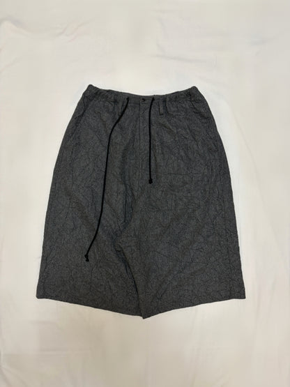 Yohji Yamamoto Y's Gray Wool Blend Shorts Size 2