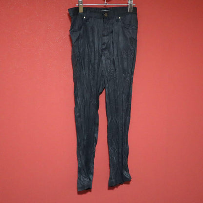 Issey Miyake 06AW Black Crinkle Pleats Studs Pants Size S