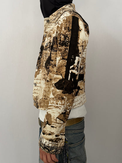 Vintage "HUEVO BLANCO" Cotton Jacket in Italy Size 44