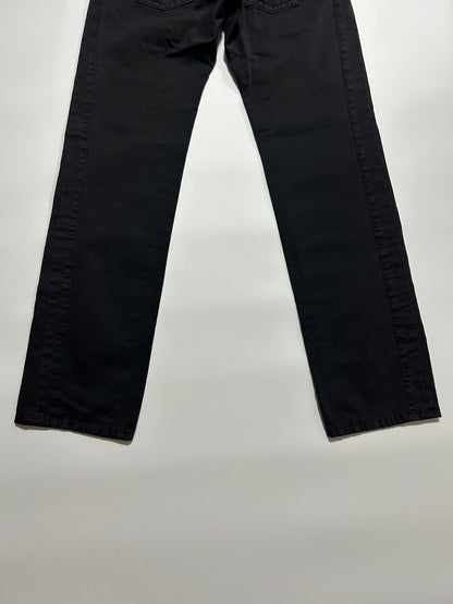 NEIL BARRETT 2000s Deformed Cotton Trousers Black Size 30