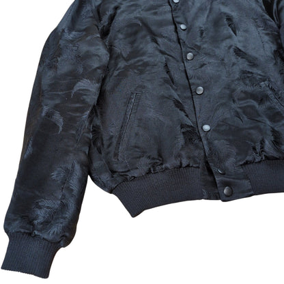 SAINT LAURENT Black Souvenir Bomber Jacket Size 36