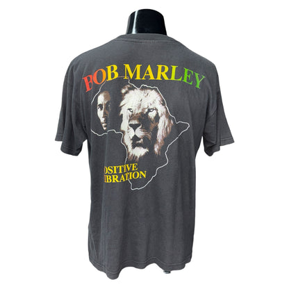BOB MARLEY 90s Vintage "RASTA REVOLUTION" T-Shirt Size L