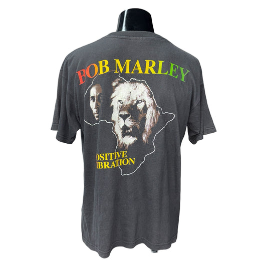 BOB MARLEY 90s Vintage "RASTA REVOLUTION" T-Shirt Size L