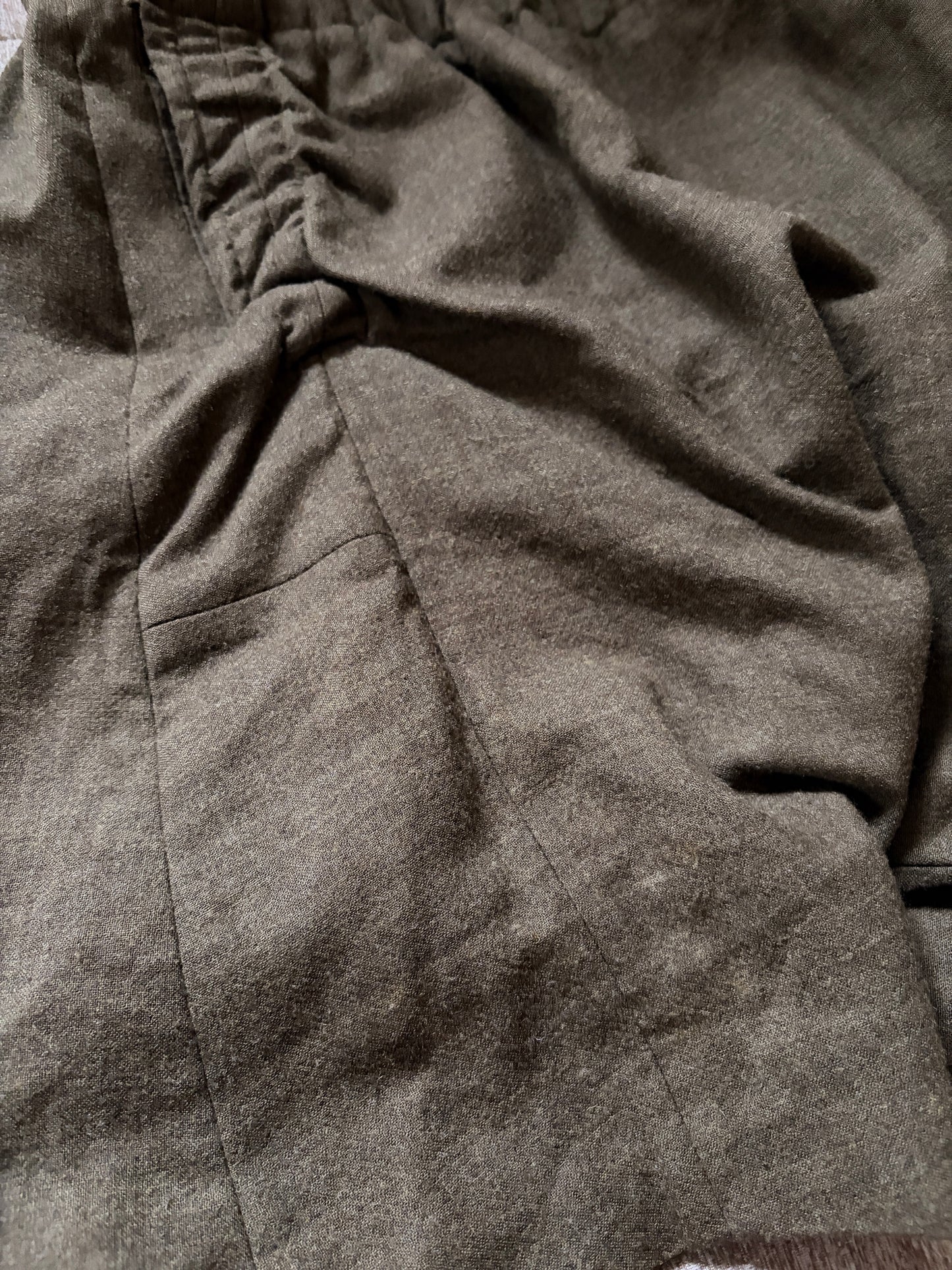 MARNI 2010s Wool Drop Crotch Shorts Side Gather Size 38