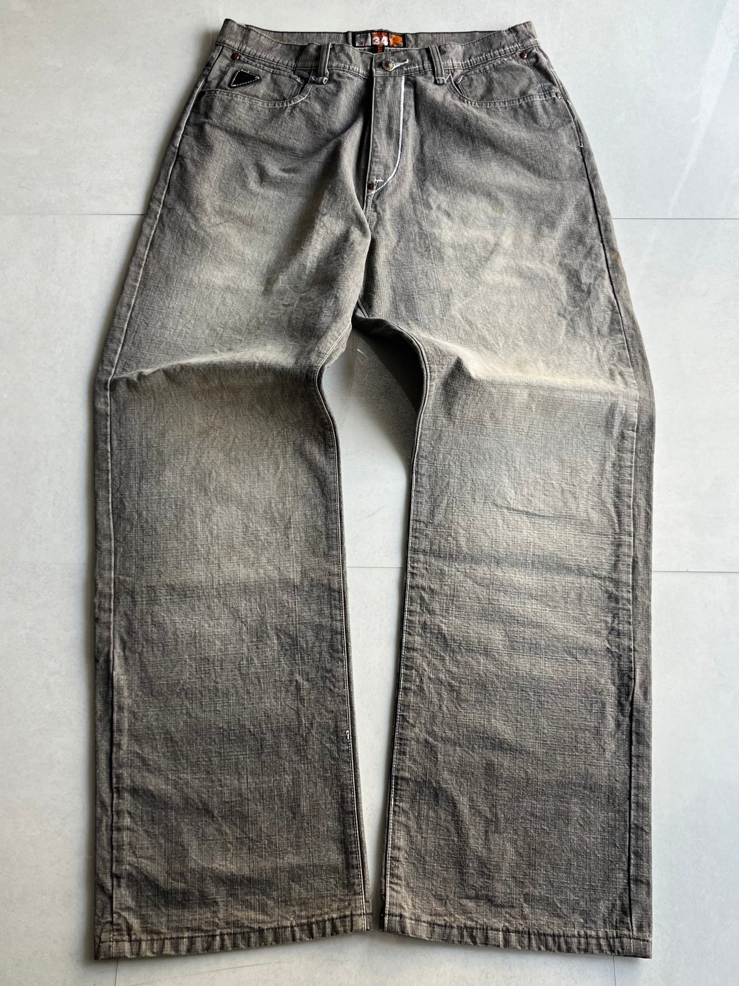 Akademiks Gray Buggy Denim Jeans Size 34
