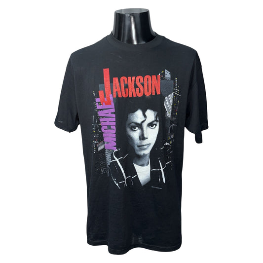 Michael Jackson 80s BAD TOUR 88 80's Vintage T-Shirt Black Size XL