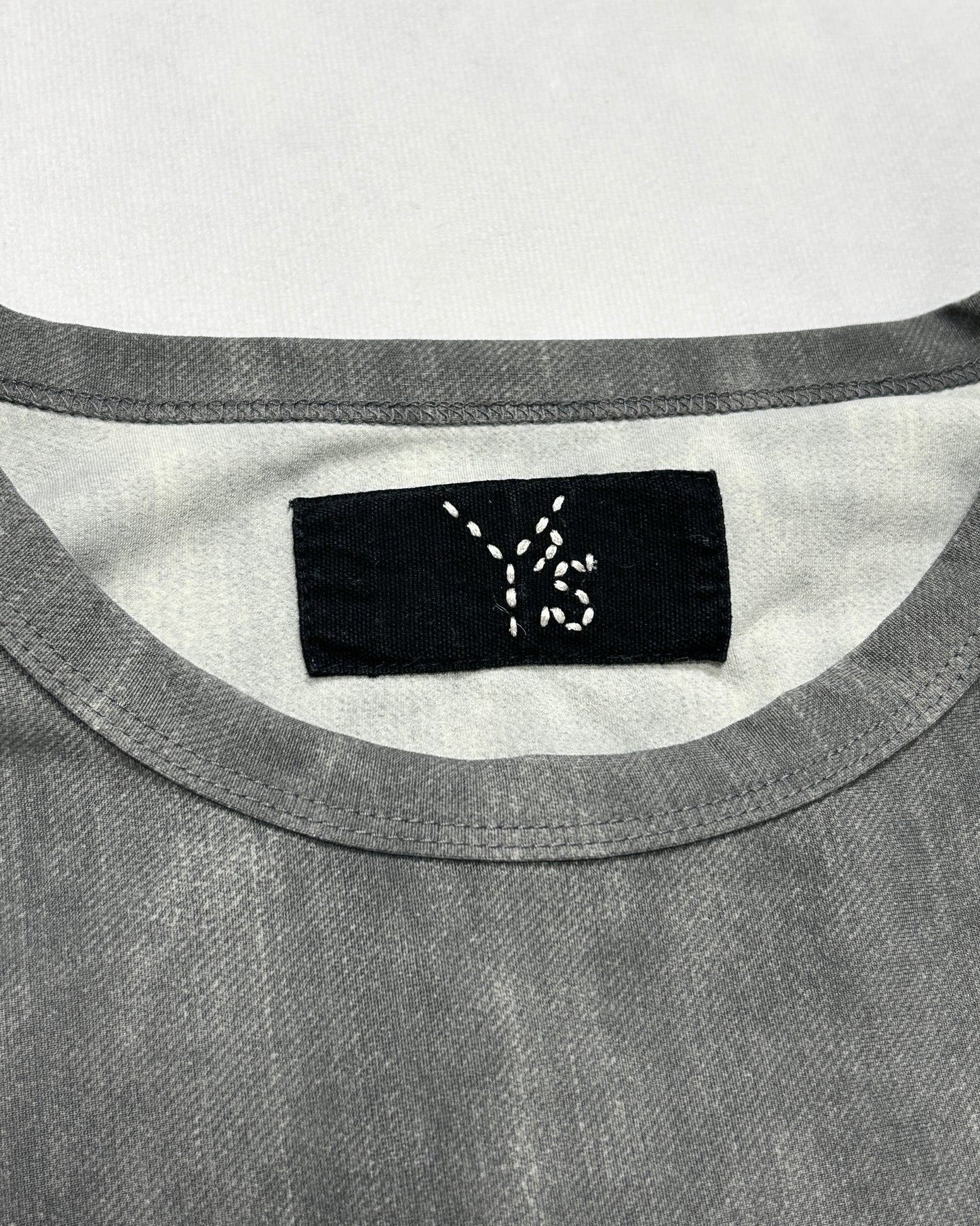 Yohji Yamamoto Stretch Nylon Mix Ink Gray Long Sleeve T-Shirt Size 2