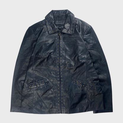 BERNARDO Leather Jacket Black Size L
