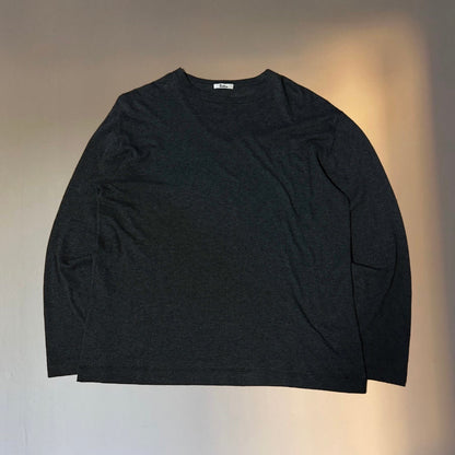 Edition Dark Gray Cotton Cashmere Blend Sleeve Tee
