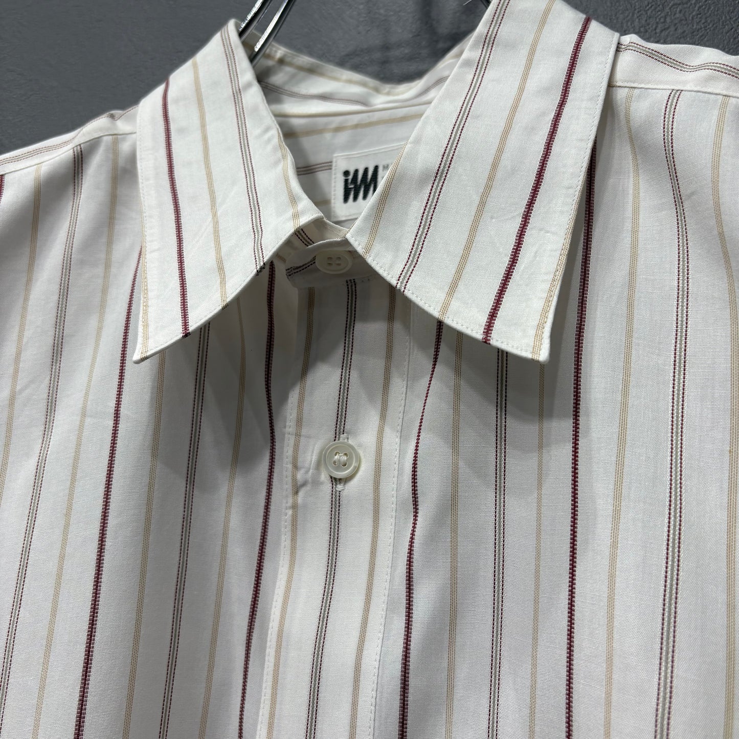 ISSEY MIYAKE Cotton Stripe S/S Shirt White