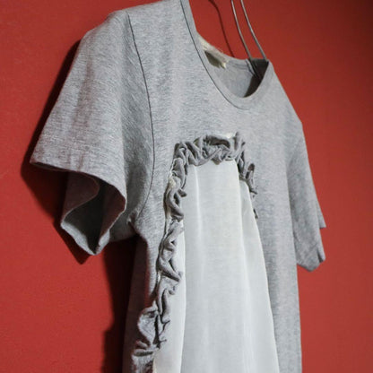 COMME des GARCONS 13SS Chiffon Ruffle T-Shirt Gray Size XS